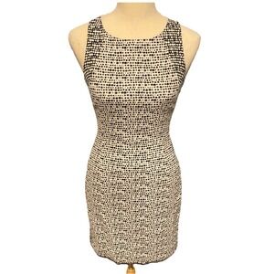 Banana Republic Sleeveless Sheath Dress Women's Size 0 Petite Black White